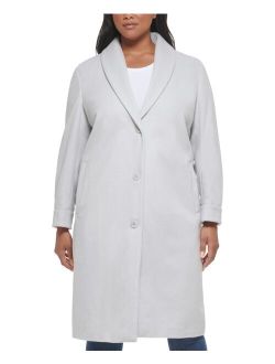 Women's Plus Size Shawl-Collar Walker Coat
