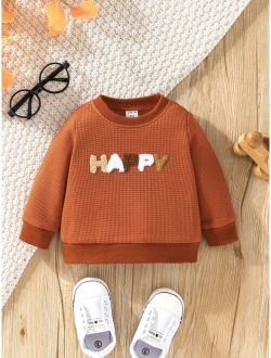 Baby Letter Patched Detail Pullover