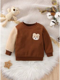 Baby Bear Patched Sweatshirt
