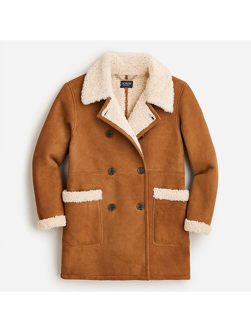 J.Crew Collection double-breasted shearling coat