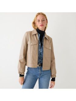 Collection bomber jacket in leather