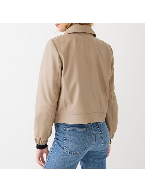 J.Crew Collection bomber jacket in leather