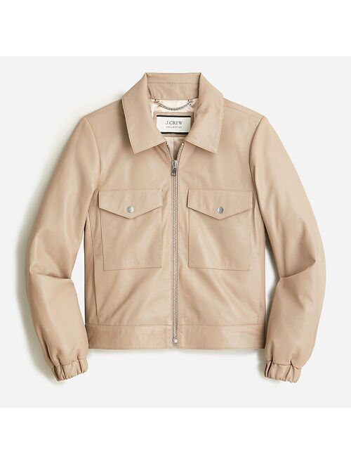 J.Crew Collection bomber jacket in leather