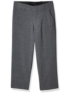 Boys' Flat Bi-Stretch Dress Pant, Straight Leg Fit & Hemmed Bottom, Belt Loops & Functional Front Pockets