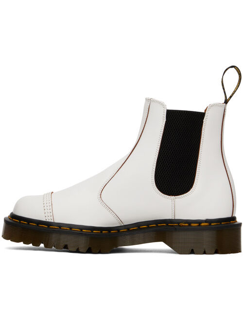 DR. MARTENS White 'Made In England' 2976 Bex Chelsea Boots
