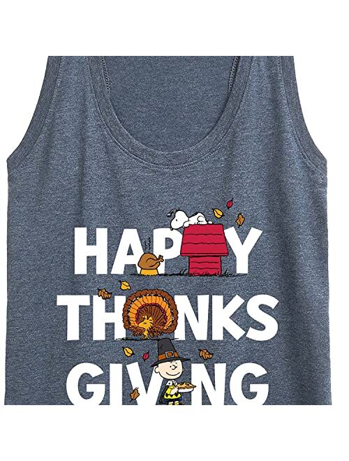 Peanuts - Happy Thanksgiving Icons - Women's Racerback Tank Top