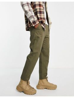cropped relax pants in khaki