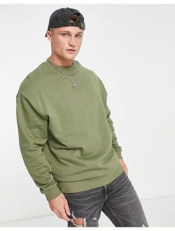 oversized sweatshirt in khaki