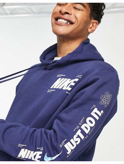 Nike AIR FORCE 1 hoodie in navy