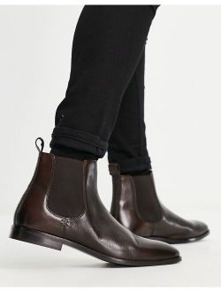Walk London florence chelsea boots in brown leather