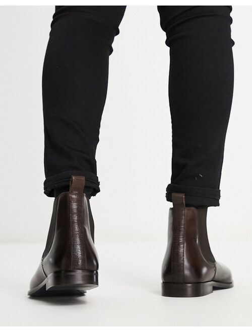 Walk London florence chelsea boots in brown leather