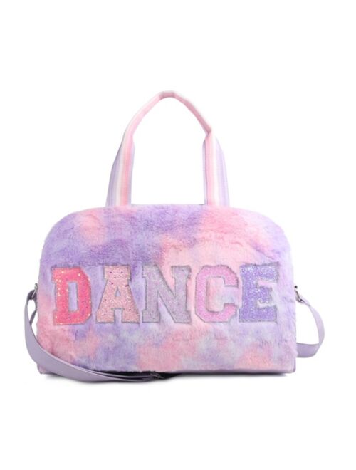 OMG! ACCESSORIES Big Girls Dance Faux Fur Large Duffle Bag