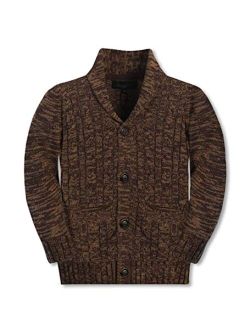 Boy's 100% Cotton Knitted Shawl Collar Cardigan Sweater