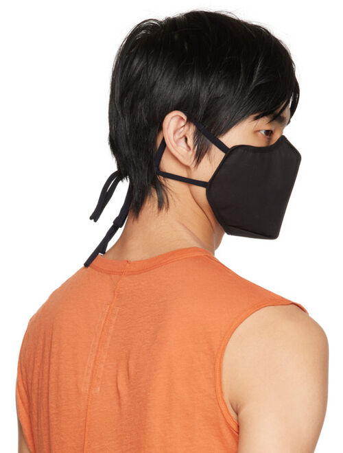 RICK OWENS Black Self-Tie Face Mask