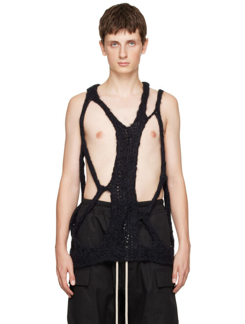 RICK OWENS Black Net Tank Top