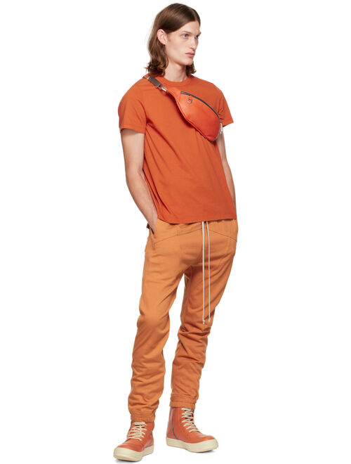 RICK OWENS Orange Grid Level T-Shirt