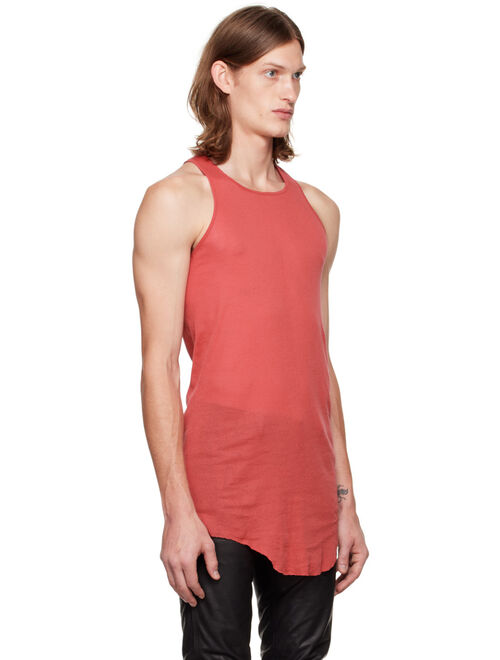 RICK OWENS Red Basic Tank Top