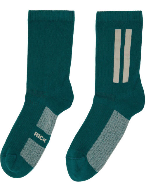 RICK OWENS Green Glitter Socks