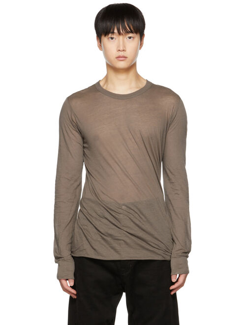 RICK OWENS Taupe Basic Long Sleeve T-Shirt
