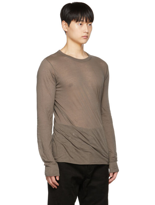 RICK OWENS Taupe Basic Long Sleeve T-Shirt