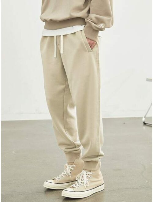 Shein Men Drawstring Waist Solid Sweatpants