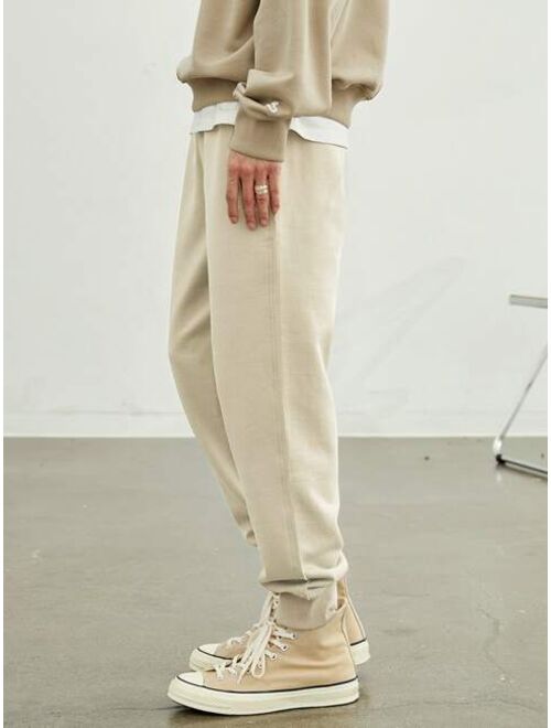 Shein Men Drawstring Waist Solid Sweatpants