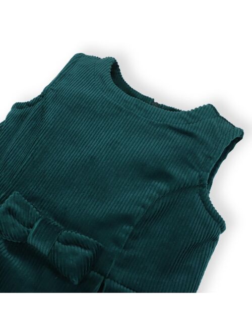 HOPE & HENRY Girls' Sleeveless Bow Front Jumper, Kids