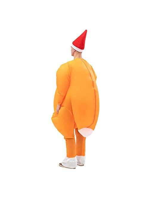 Ihgyt Inflatable Honey Turkey Costume Blow up Jaws Jumpsuit Fancy Dress Funny Carcharias Suit