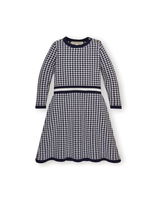 HOPE & HENRY Girls' Long Sleeve Fit and Flare Sweater Dress, Toddler