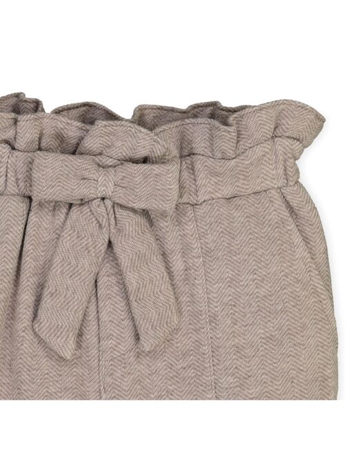 HOPE & HENRY Girls' Fleece Paper Bag Trouser, Infant