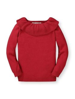 Girls' Lace Trim French Sweater, Infant