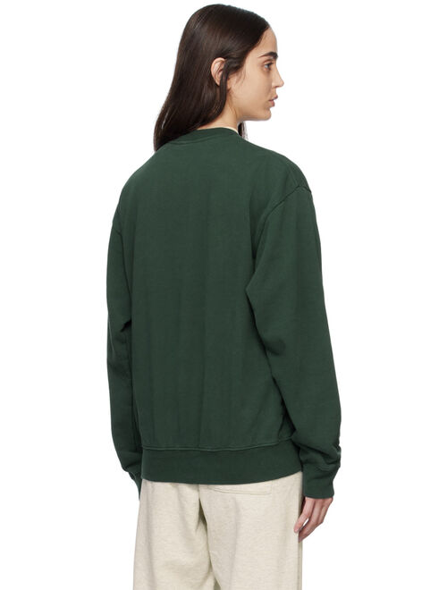 SPORTY & RICH Green Printed Sweatshirt