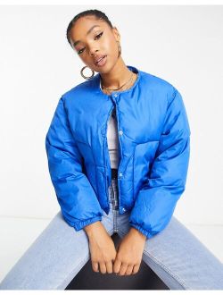 light padded jacket in blue