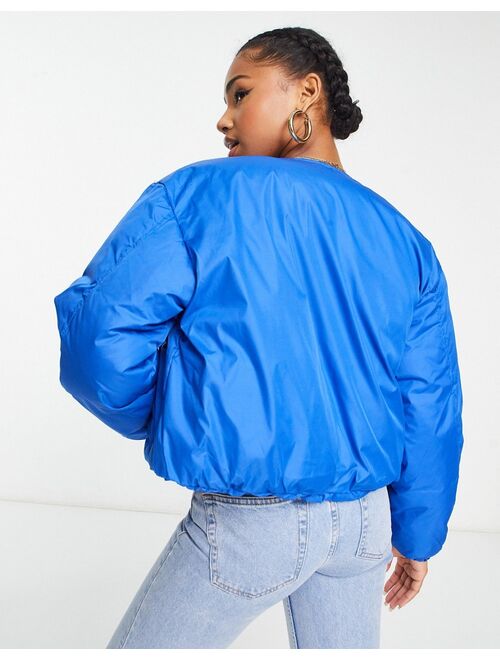 Pull&Bear light padded jacket in blue
