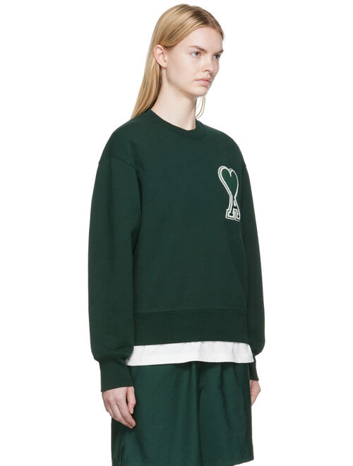AMI ALEXANDRE MATTIUSSI SSENSE Exclusive Green Organic Cotton Sweatshirt