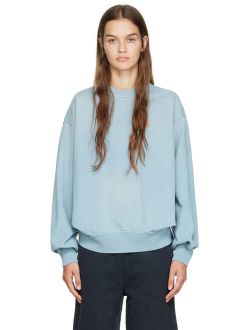 ACNE STUDIOS Blue Garment-Dyed Sweatshirt