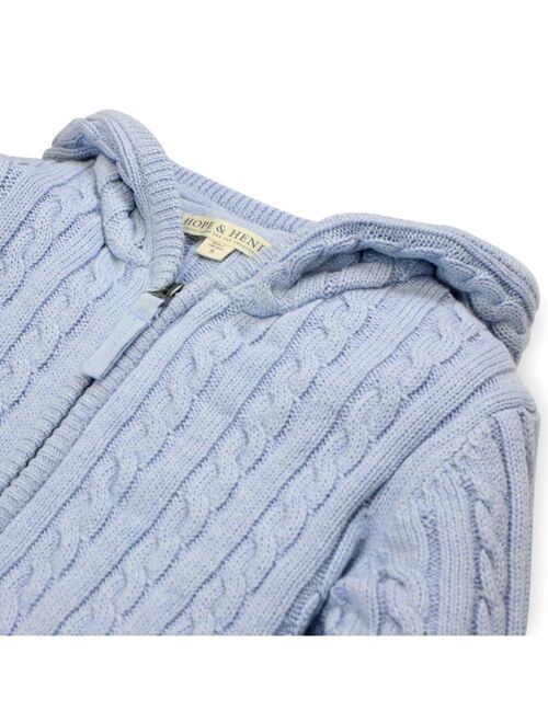HOPE & HENRY Hope Henry Boys' Zip-Up Textured Sweater, Kids