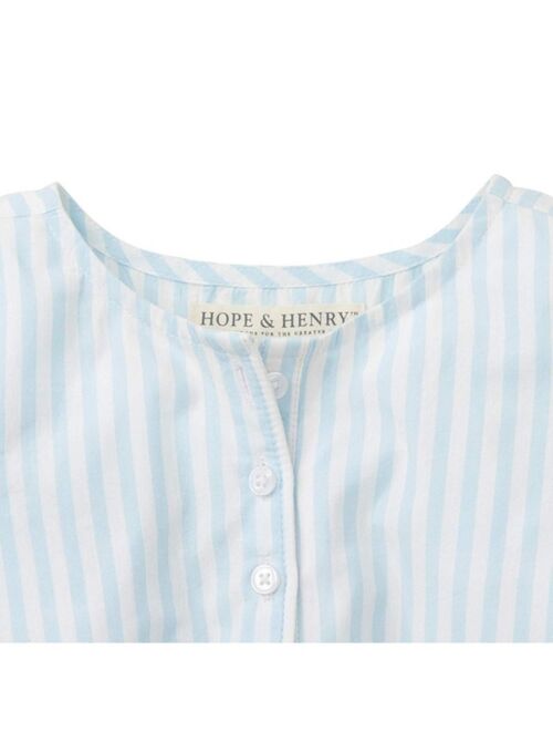 HOPE & HENRY Girls' Peasant Top With Embroidery, Infant
