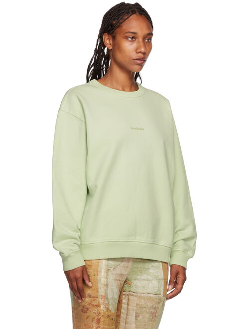 ACNE STUDIOS Green Organic Cotton Sweatshirt