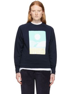 MAISON KITSUNE Navy Anthony Burrill Edition Sweatshirt