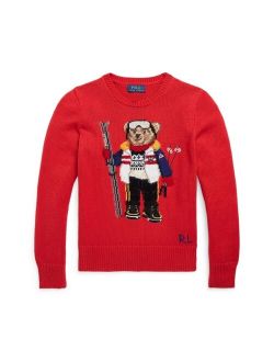 Big Girls Polo Bear Cotton-Wool Sweater