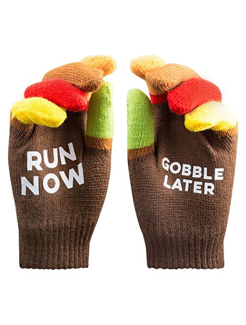 Chalktalksports Run Now Gobble Later Turkey Running Gloves | Running Gloves by Gone For a Run