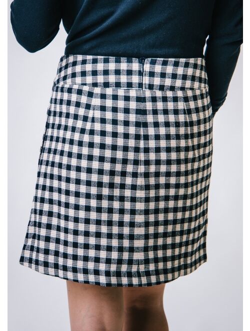 HOPE & HENRY Womens' Flannel Mini Skirt
