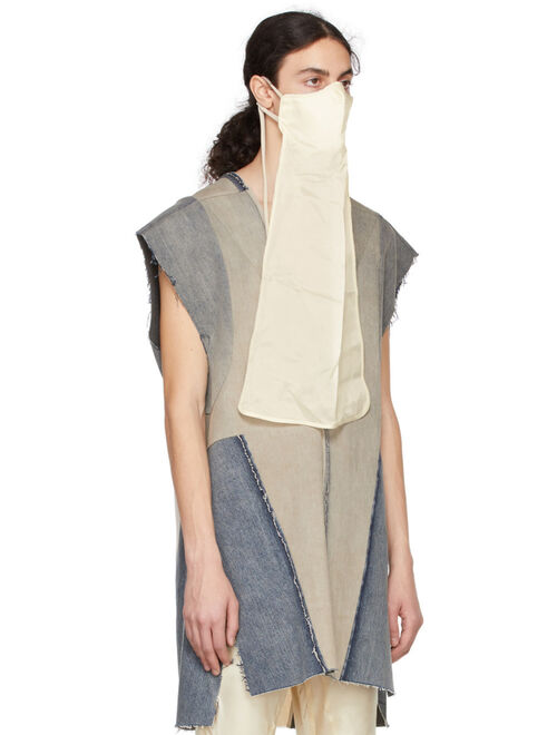 RICK OWENS Off-White Long Face Mask