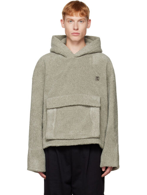 WOOYOUNGMI Green Drawstring Hoodie