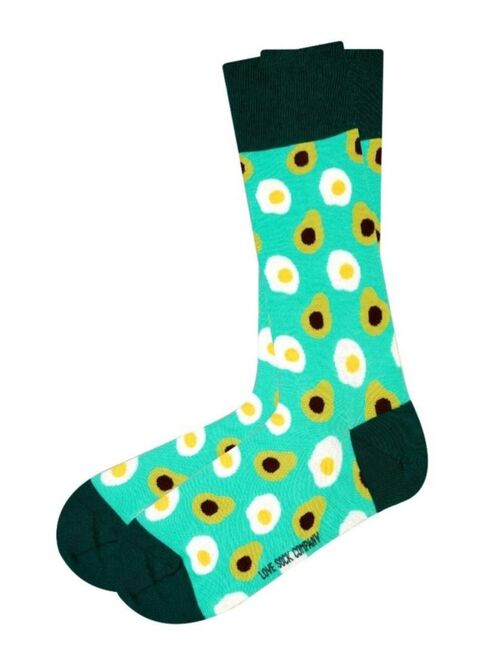 LOVE SOCK COMPANY Men's Avocado Novelty Crew Socks