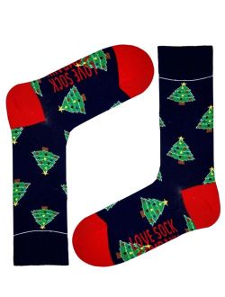 Men's Christmas Ornament Tree Novelty Crew Socks