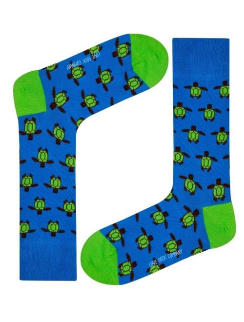 LOVE SOCK COMPANY Men's Turtle Novelty Crew Socks
