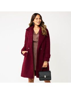 Boucle Double Breasted winter Coat