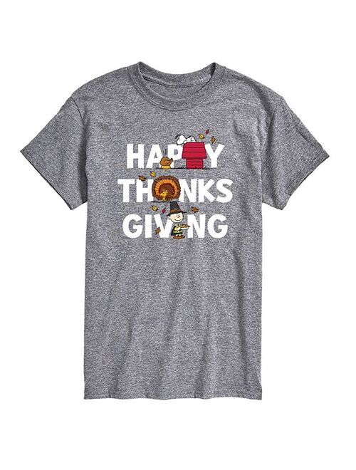 Licensed Character Men's Peanuts Happy Thanksgiving Tee